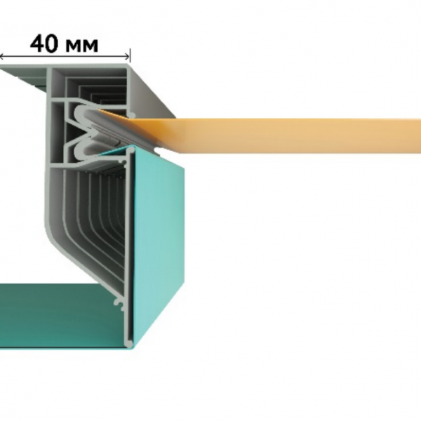 Алюминиевый двухуровневый прямой нарезной профиль 2,5 м